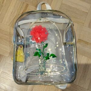 Disney - Beauty and the Beast Rose Beach Backpack, Clear, Brand New with Tags!